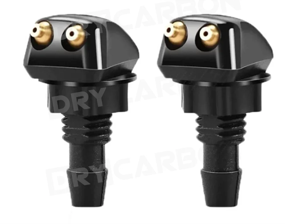 

2 шт., насадка для омывателя лобового стекла автомобиля, подходит для большинства моделей автомобилей, насадка для омывателя лобового стекла с двумя отверстиями, распылитель воды