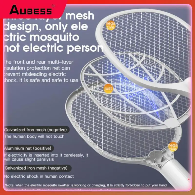 

3000v Bug Zappers 2 In 1 Fly Swatter Trap With Base Holder Electric Mosquito Killer Usb Rechargeable Mosquito Swatter Handheld