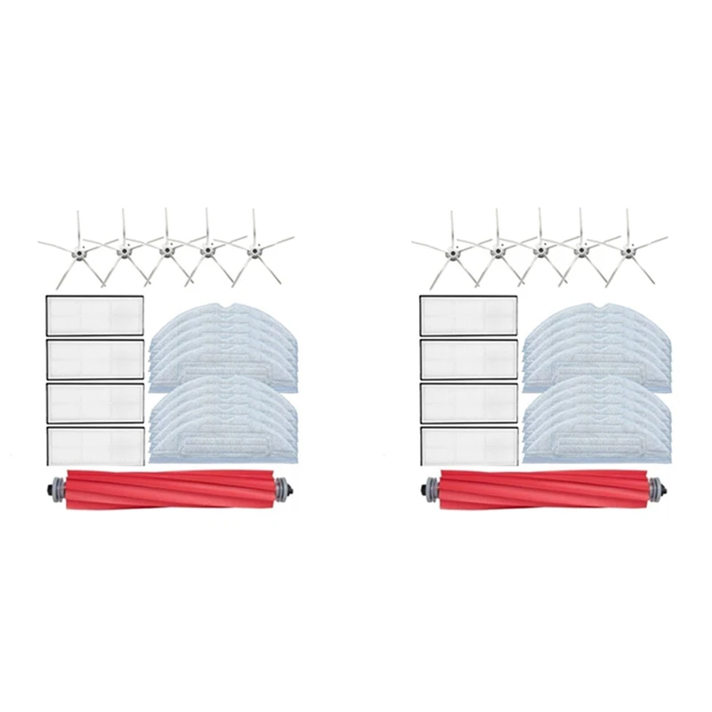 

2 Set Main Brush Side Brush Hepa Filter Mop Cloth For Xiaomi Roborock T7S T7plus T7splus S7 Vacuum Cleaner Spare Parts
