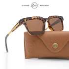 Солнцезащитные очки LM поляризационные для мужчин и женщин, винтажные брендовые дизайнерские очки квадратной формы, модные очки для вождения с защитой UV400