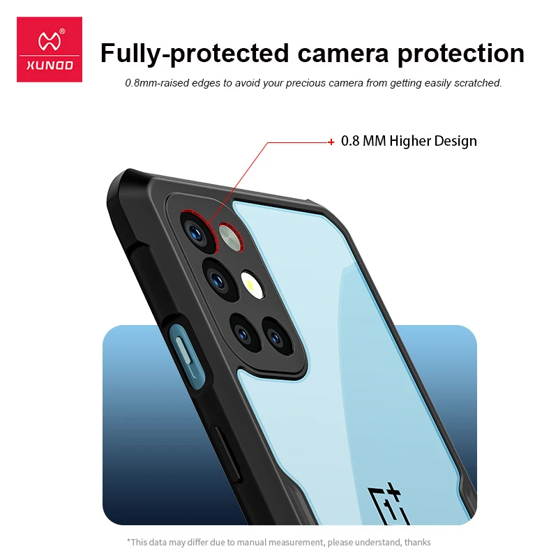 Xundd Case For OnePlus 8T 9R 8 9 Pro Phone Case Airbag Shockproof Shell Back Transparent Cover TPU+PC Soft Thin Cover Funda