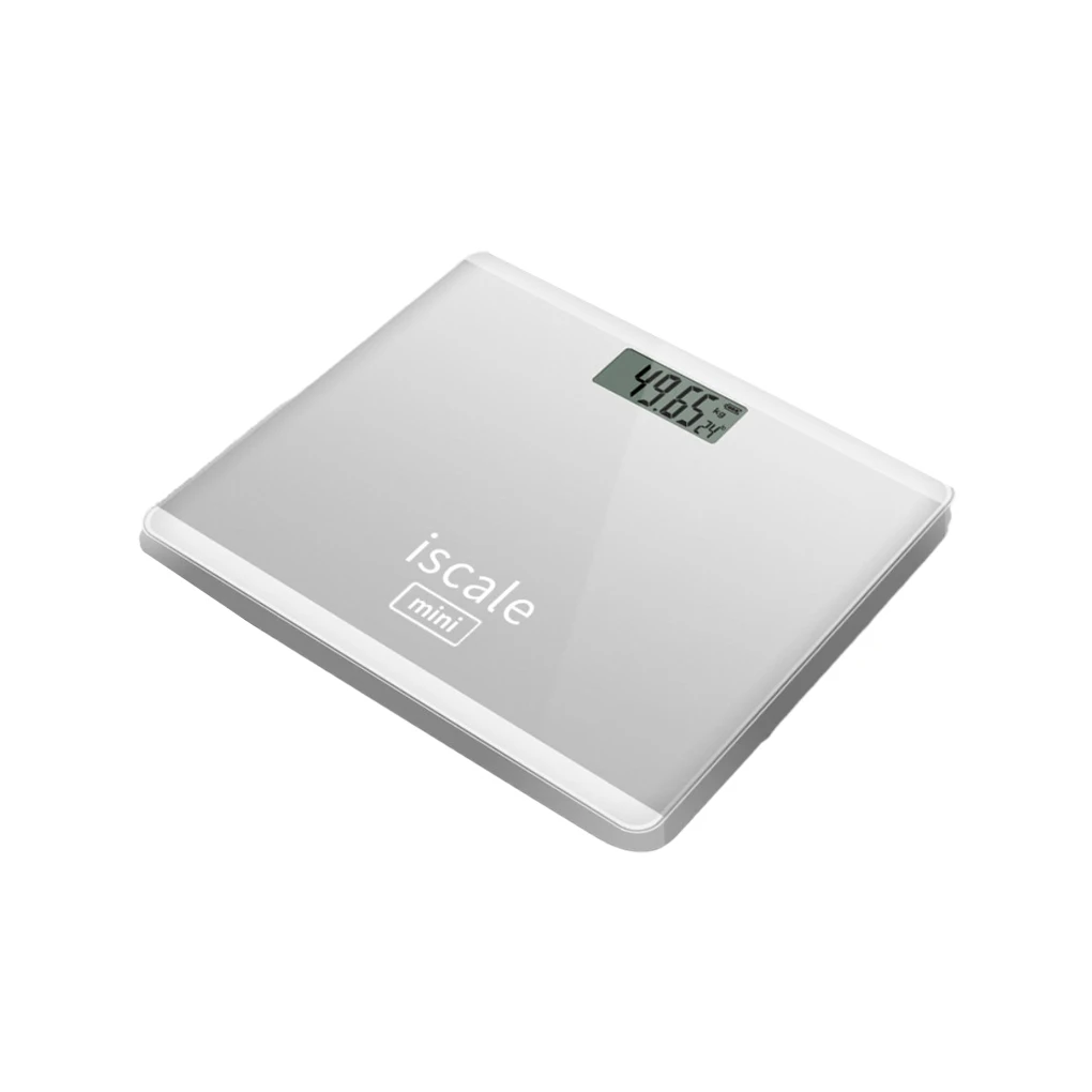 

Mini Portable LED Digital Electronic Scale Automatic Pressure Sensor Body Weight Scale Silver