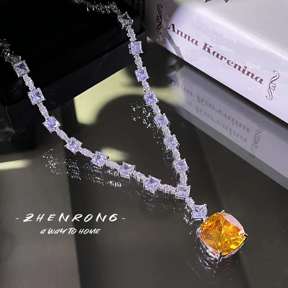 Изысканное винтажное ожерелье с квадратными вырезами индивидуальное длинное