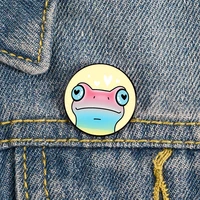 genderflux frog cartoon pin custom cute brooches shirt lapel teacher tote bag backpacks badge gift brooches pins for women