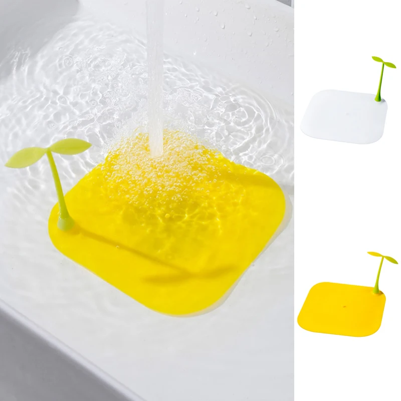 

Floor Sink Filter Cute Bean Sprouts Shape Silicone Sewer Deodorant Cover Shower Drain Anti-Smell Cover Insect-Proof Bathtub Plug