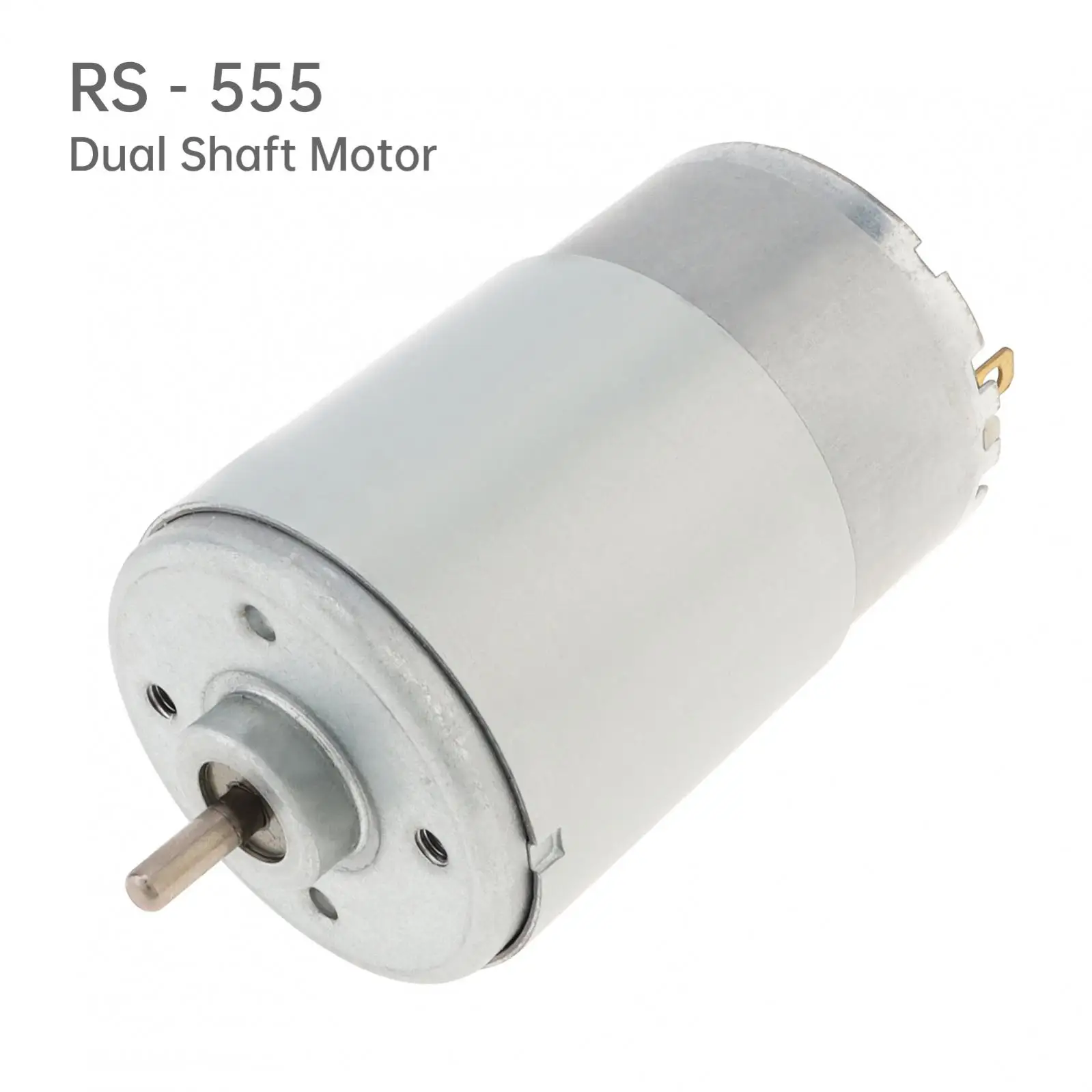 

Двигатель постоянного тока RS555, 12 В/24 В, 8000 об/мин, микроэлектрический двигатель с двойным выходом вала для намотки шпульки/швейной машины/электрических инструментов