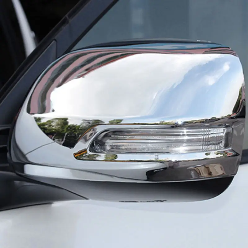 

ABS Chrome / Carbon Texture Car-styling Side Rearview Mirror Cap Cover Trim For Toyota Land Cruiser Prado FJ150 150 2010 - 2019