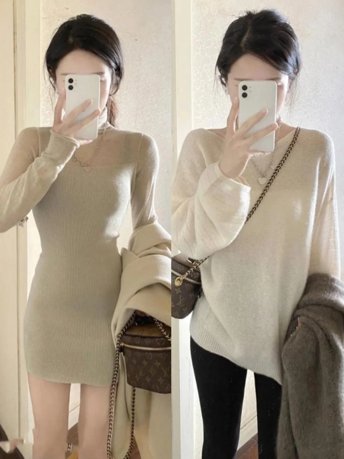 Слегка прозрачное трикотажное платье с короткими рукавами и длинными слегка