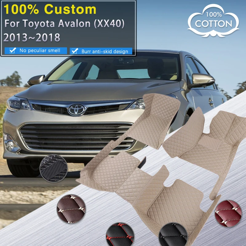 

Car Floor Mats For Toyota Avalon XX40 2013~2018 Durable Waterproof Carpet Luxury Leather Mat Car Accessories Auto Rugs Full Set