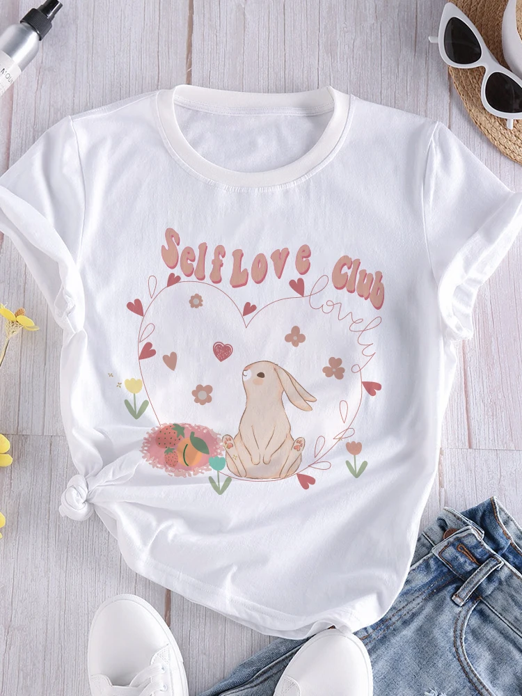 Купи Kawaii Korean Fashion Women Funny Print T Shirt Summer O Neck T-shirts Clothes Short Sleeve Tshirt Women Clothing Tops, Drop Ship за 187 рублей в магазине AliExpress