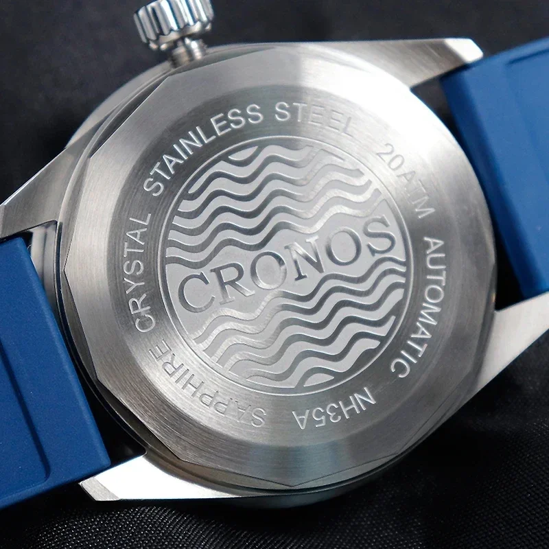 Cronos L6015 Дайверские часы для мужчин C3 Светящиеся выпуклые гвозди Автоматический