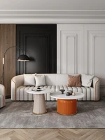 light luxury italian leather sofa simple modern small family living room creative designer high grade three person leather sofa