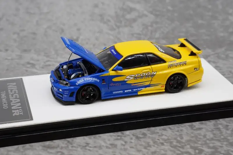 TM 1:64 NISSAN GTR R34 Z-Tune литье под давлением модель автомобиля подарок