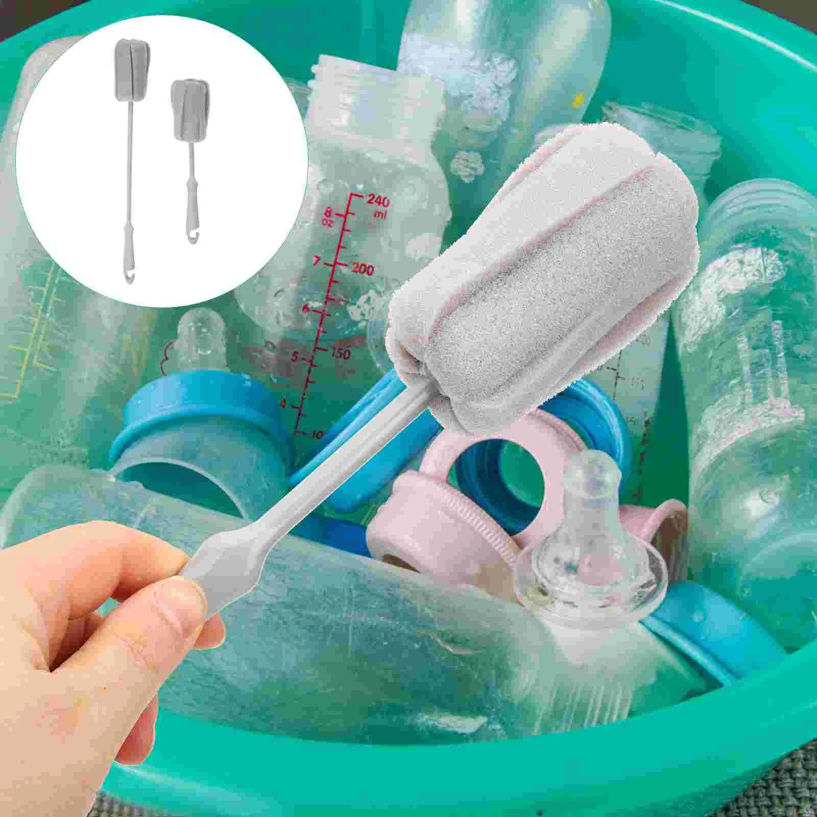 

4pcs Cup Brush Bottle Brush Bottle Scrubber Brush Bottle Cleaner Brush Bottle Washer Brush Sponge Bottle Brush