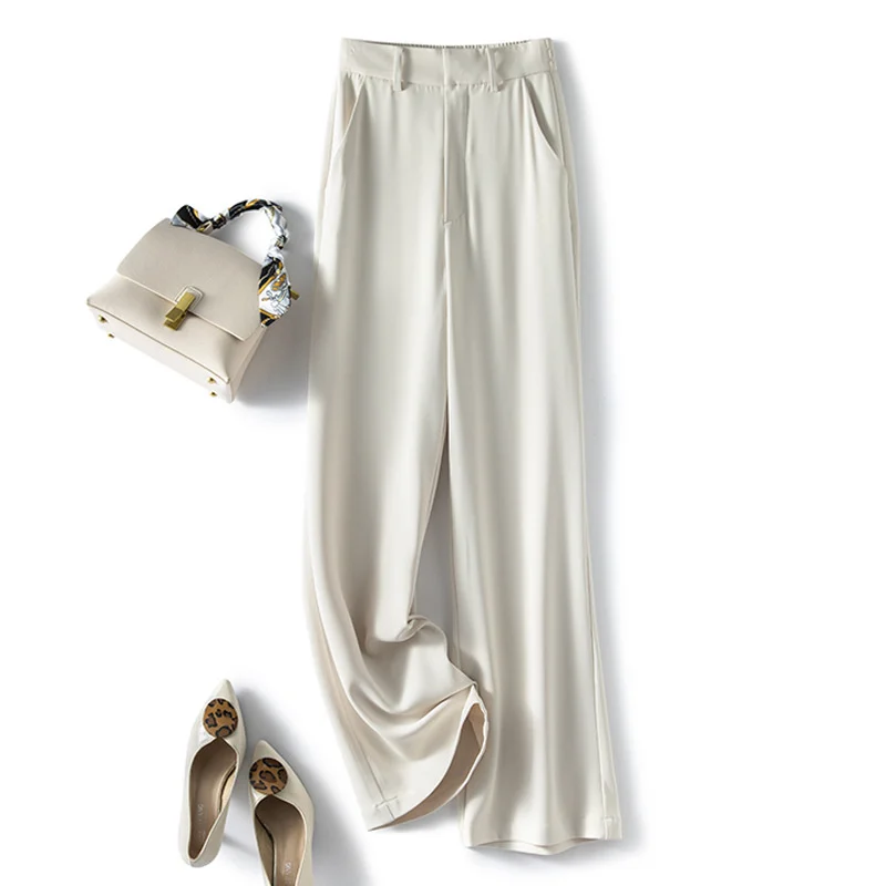 

OL Pants Women's Spring Summer Casual Straight High Waist Tall Women Wide Leg Trousers Without Restraints