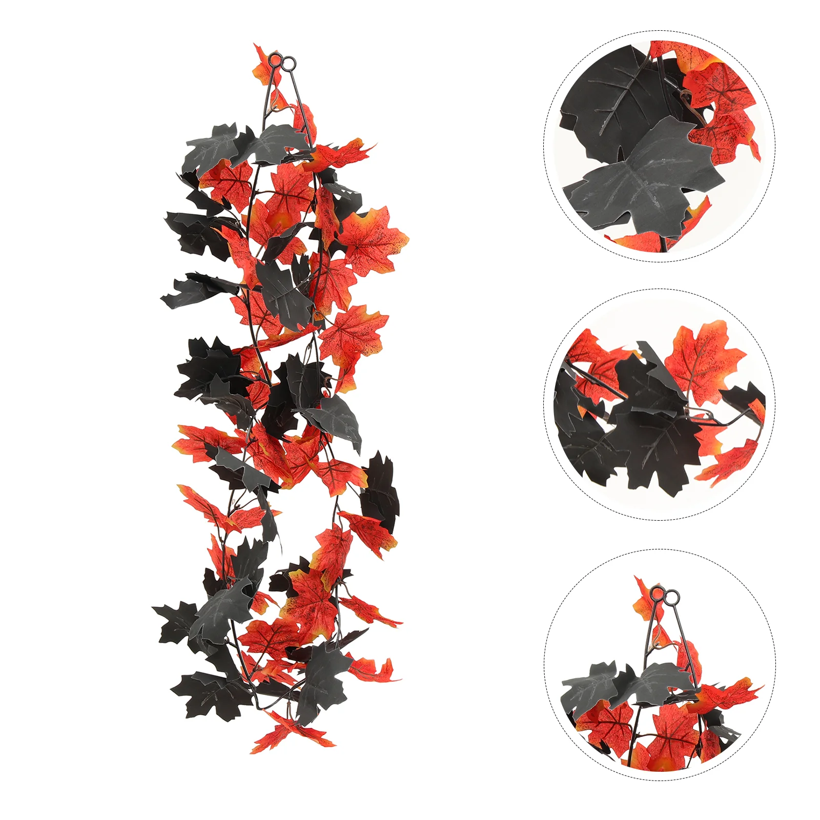 

Камин каминная декорация осенние листья венки в помещении кленовые листья гирлянда черный Хэллоуин искусственный тростник