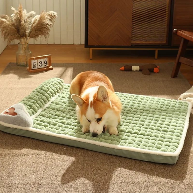

Winter Warm Dog Bed Mat Thickened Dog Sofa Mat For Small Medium Large Dogs Cats Deep Sleep Fluff Bed Removable Washable Pet Beds