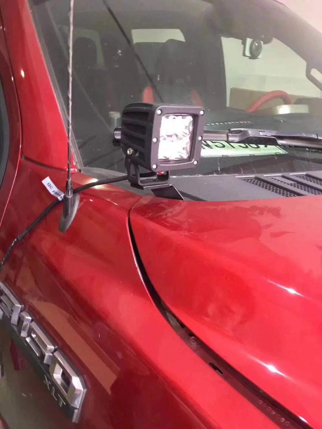 Front Hood Cornor LED Work Lights A Pillar Mounting Brackets fit for F ord F150 R aptor 15--18(1 Pair)