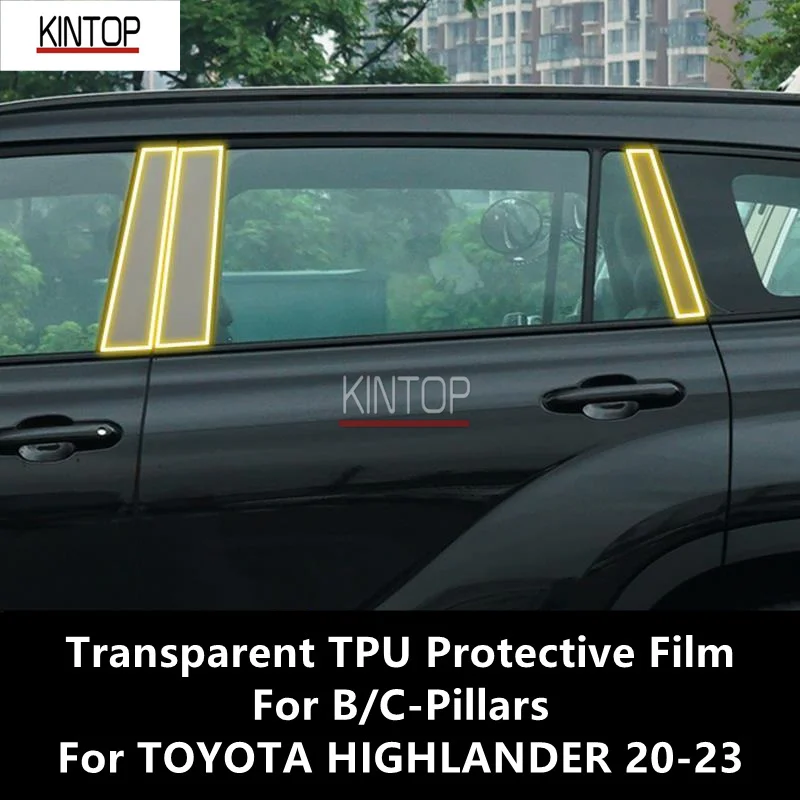 

Для TOYOTA HIGHLANDER 20-23 TPU прозрачная B/C-Pillar, защитная пленка для фар, защита фар, модификация пленки