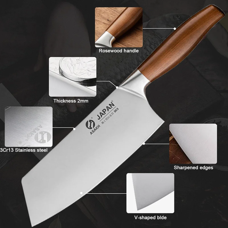 Набор японских шеф-ножей из нержавеющей стали предметы для измельчения мяса
