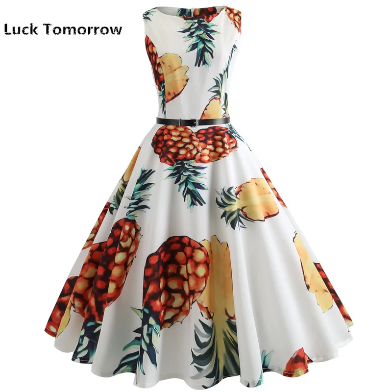 Платье женское средней длины с цветочным принтом повседневный элегантный