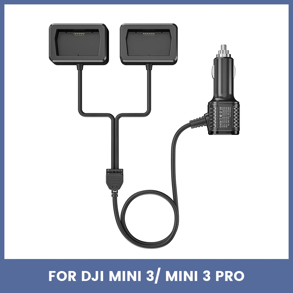

Автомобильное зарядное устройство 2 в 1 с двумя портами, устройство для быстрой зарядки для DJI Mini 3 Pro/MIni 3, аксессуары для Дронов с пультом дистанционного управления