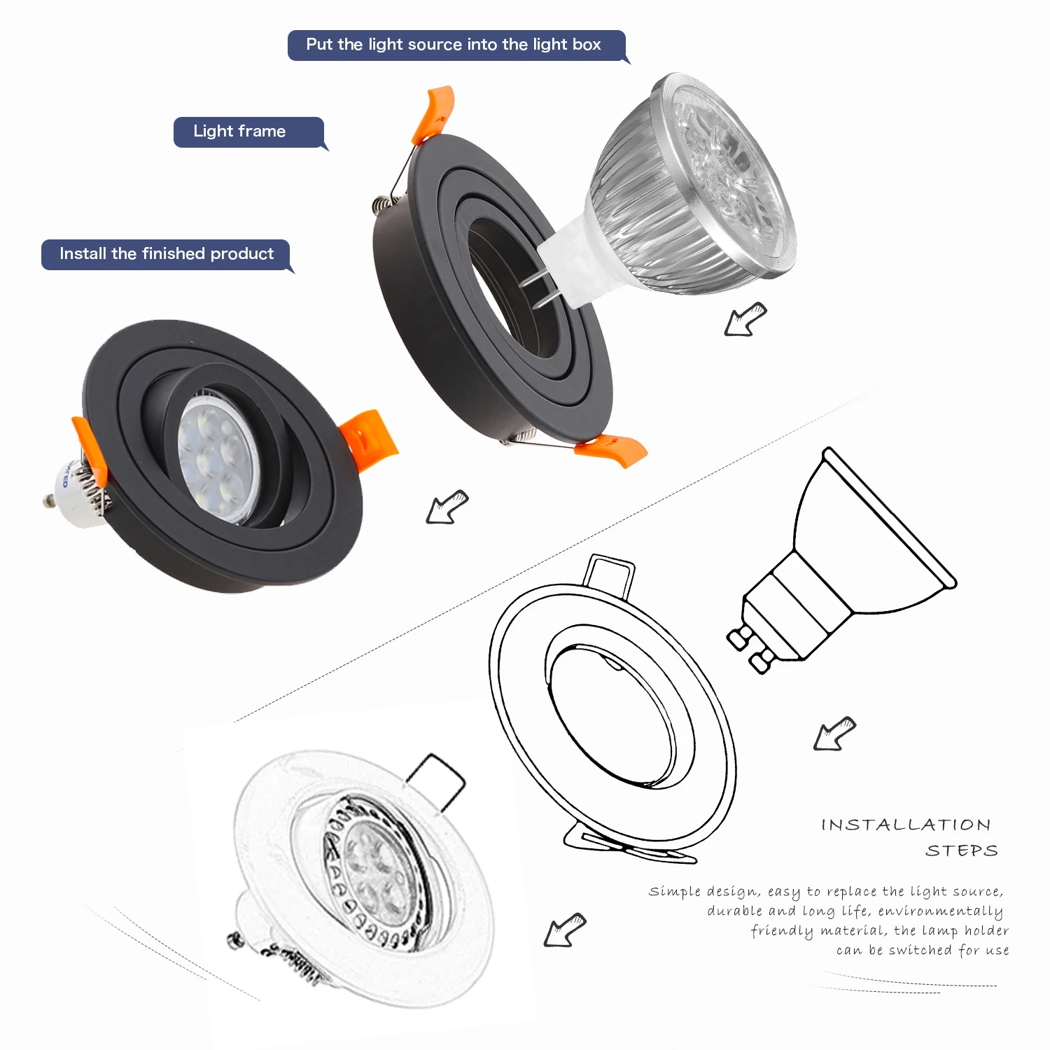 Рисунок 4 - Алюминиевый Регулируемый потолочный