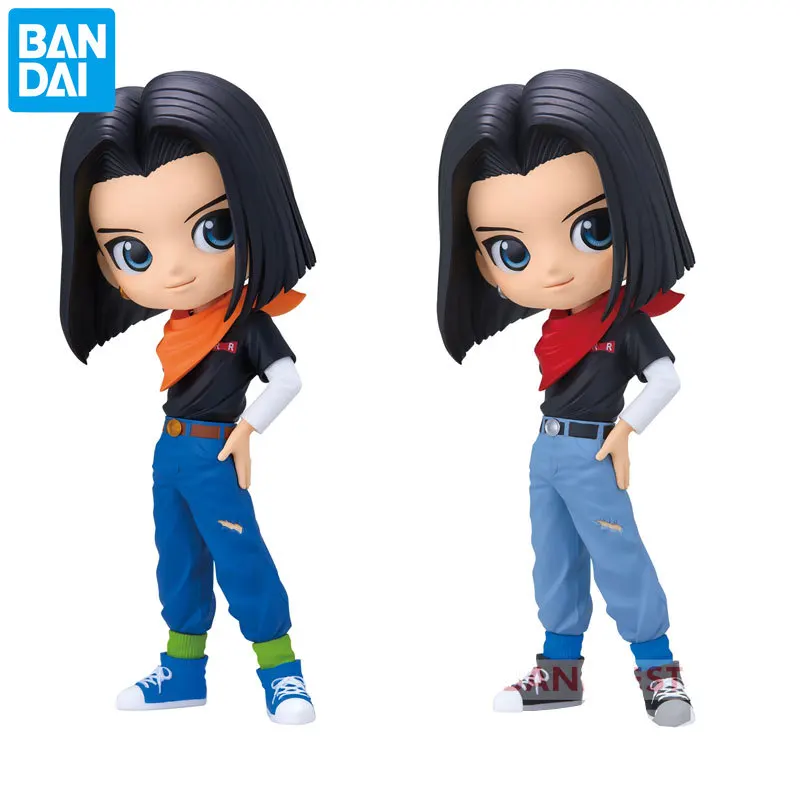 

BANDAI Dragon Ball Anime Figures Android 17 Q Posket Original Action Figure Collectible Model Toy Boys Girls Children Gifts