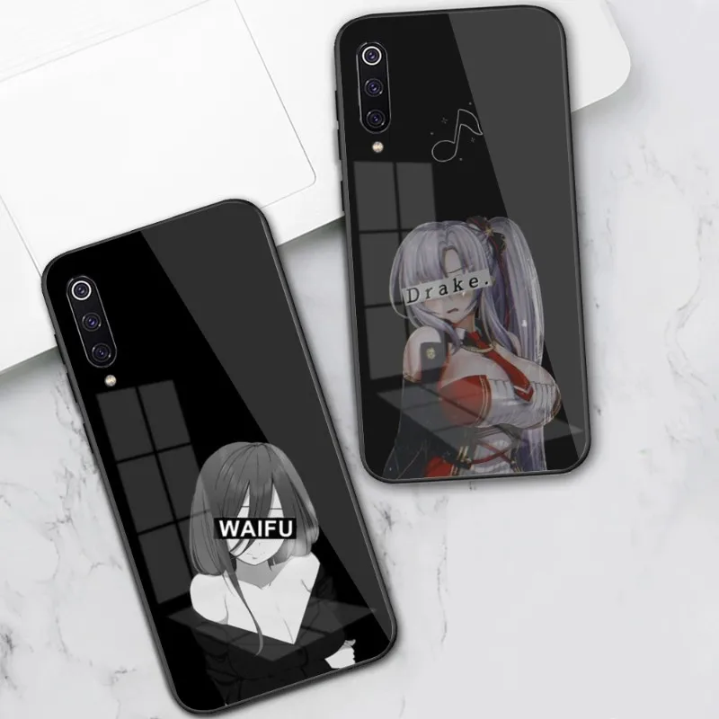 

Чехол для телефона Hentai с изображением девушки вайфу для Xiaomi 13, 12, 11T, 10, 9 Lite, Redmi Note 11, 10, 10S Pro, 9, 9A, 8, стеклянный чехол из поликарбоната, чехол
