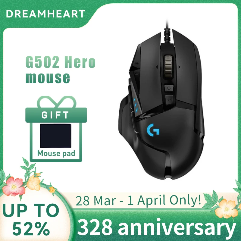 

Logitech G502 LIGHTSPEED Wireless Gaming Mouse Gmaer Wireless 2.4GHz HERO 16000DPI RGB Suitable For E-sports Gamers