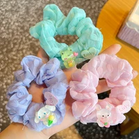 kawaii sanrio hair ring cinnamoroll cartoon cute sweet simple head rope anime does not hurt hair accessories girls gifts