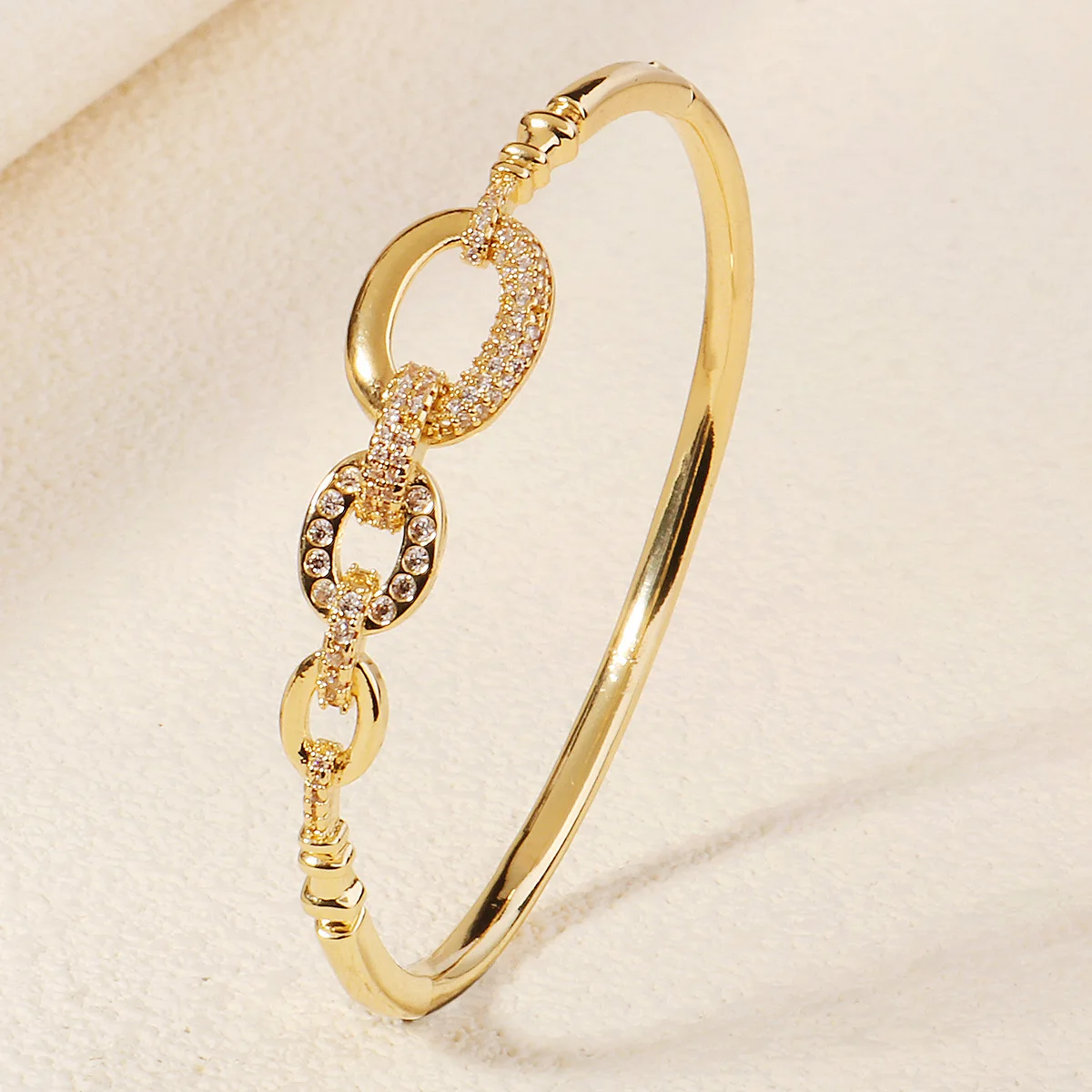 Женский Регулируемый Медный Металлический Браслет-манжета Модный Классический