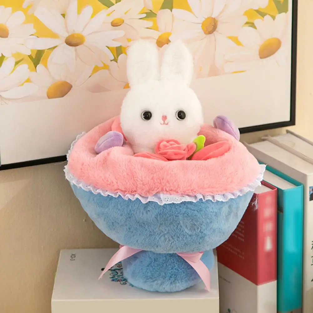 

Очаровательная Кукла Кролик романтическая плюшевая игрушка на День святого Валентина мультяшный Кролик Мягкий букет кролик кукла Мягкое Животное подарок для детей