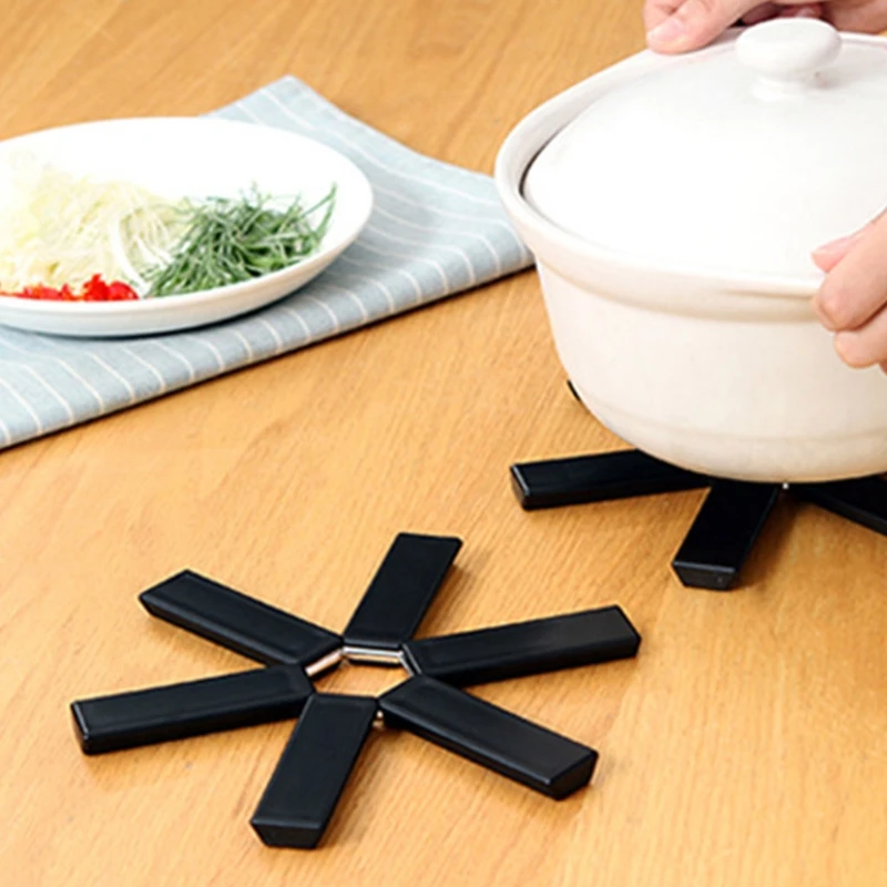 

Kitchen Nonslip Folding Plastic Insulated Mat Heat Resistant Cushion Pad Trivet