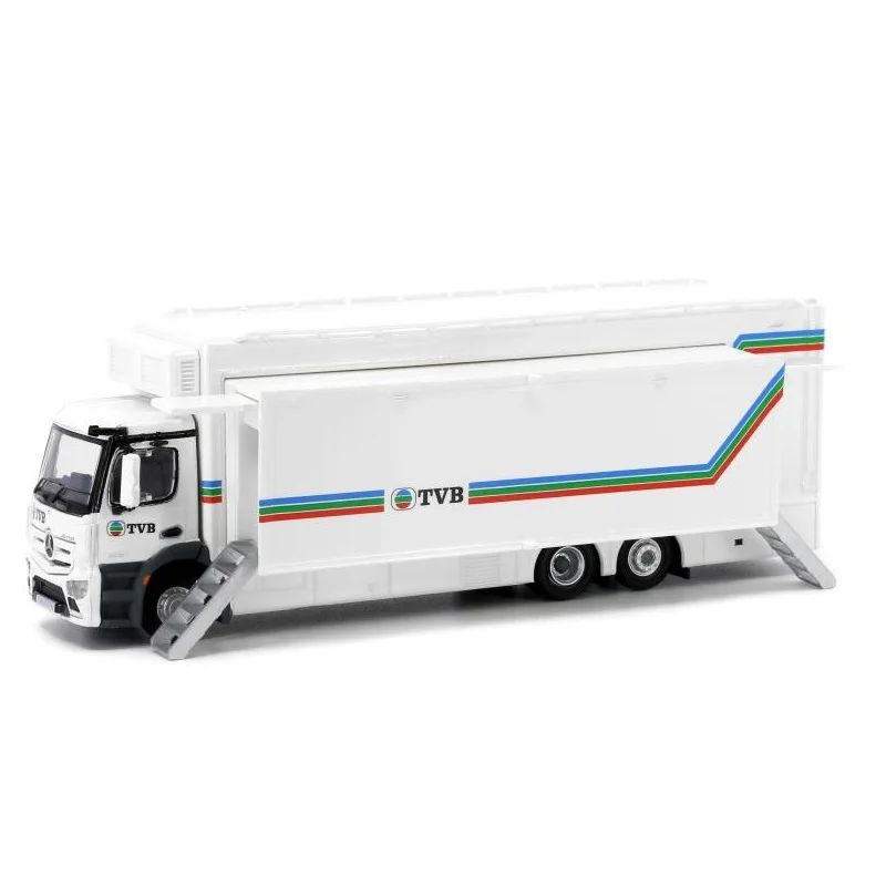 

Tiny 1:87 Benz Antos TVB Outside Broadcast Truck NO.123 Alloy Simulation Model Car