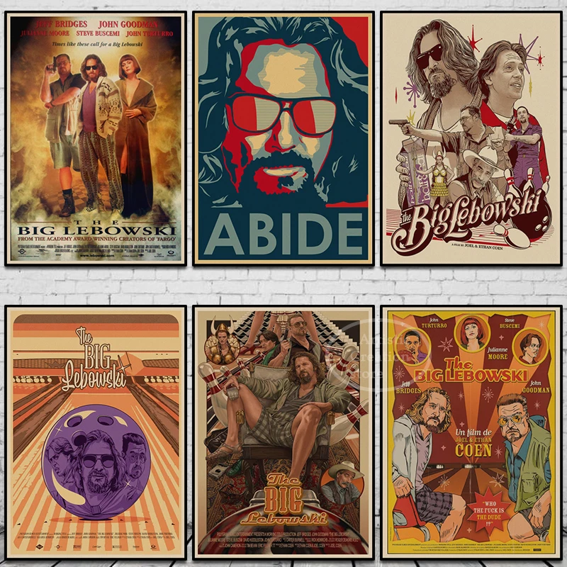 Большой плакат Lebowski в стиле ретро Настенный современный семейный настенный