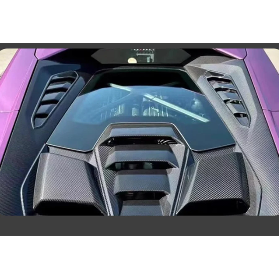 Фото Для Lamborghini Huracan LP580 LP610 580: карбоновый воздухозаборник на крышу, крышка двигателя, обшивка салона, автомобильные аксессуары №4