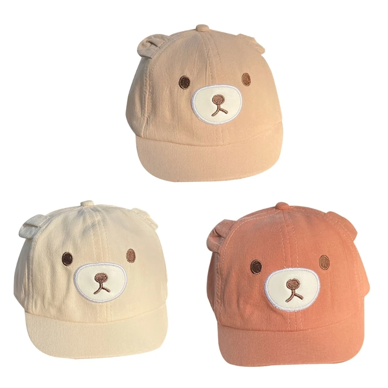 

Cute Cartoon-bear Hat Summer Baby Baseball Caps Toddler Hat for Boys Girls Kid Trucker Hats Cotton-material Hat