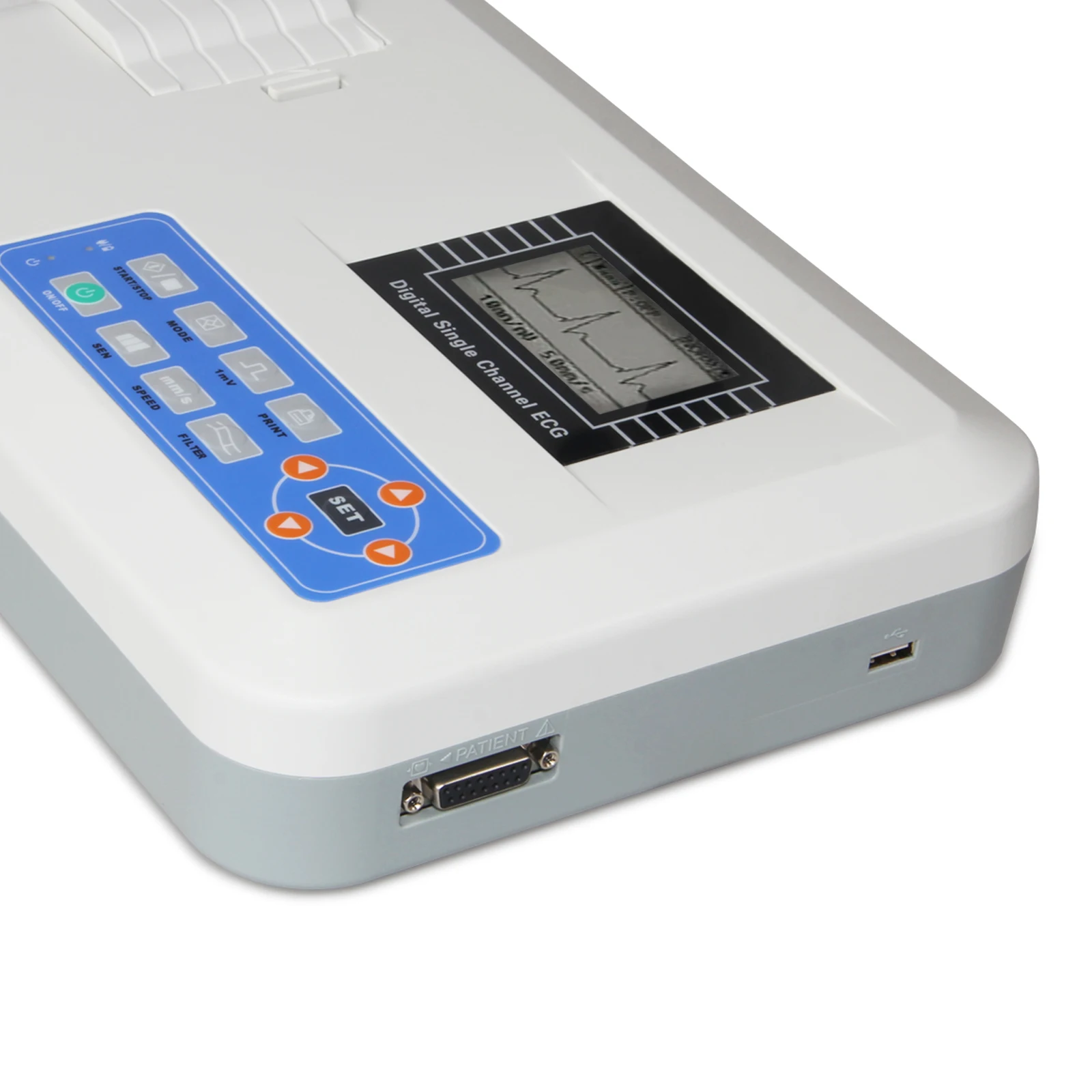 CONTEC CE ECG100G Single Channel Elektrokardiograph EKG Machine Monitor Cable Portable + Printer ECG |