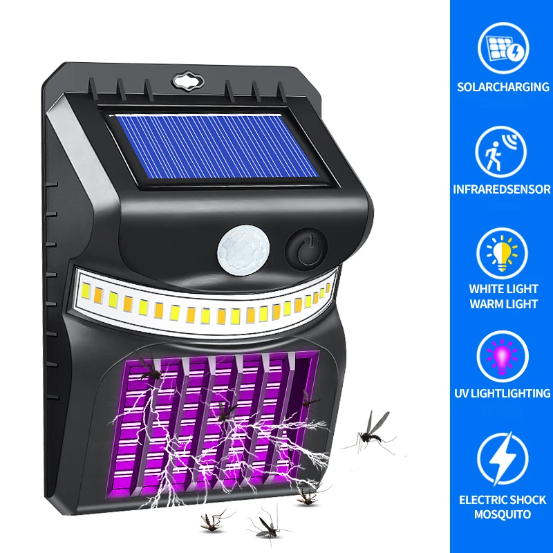 Светодиодная настенная лампа на солнечной батарее для уничтожения комаров