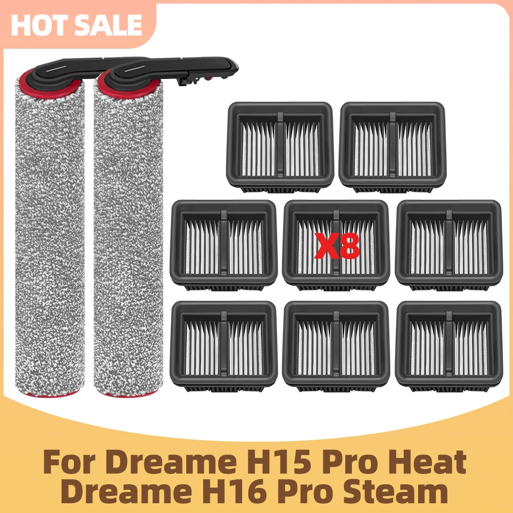 

Совместимо с Dreame H15 Pro Heat / Dreame H16 Pro Steam — запчасти для пылесоса, роликовая щётка и аксессуары с фильтром, не подходит для Dreame H15 Pro