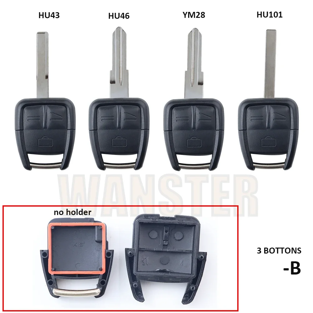 

2 3-кнопочный автомобильный брелок для ключей, корпус для Opel Astra G Zafira FRONTERA B Vectra