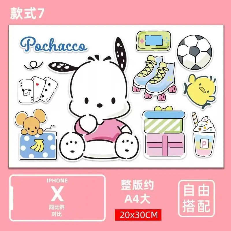 Sanrio мультфильм милый Hellokitty My Melody Cinnamoroll наклейки электромобиль шлем автомобиля