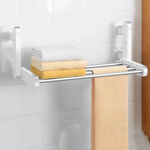 Вешалка для полотенец в ванную комнату, умная Складная полка из алюминиевого сплава с функцией подогрева при постоянной температуре, под 90 °