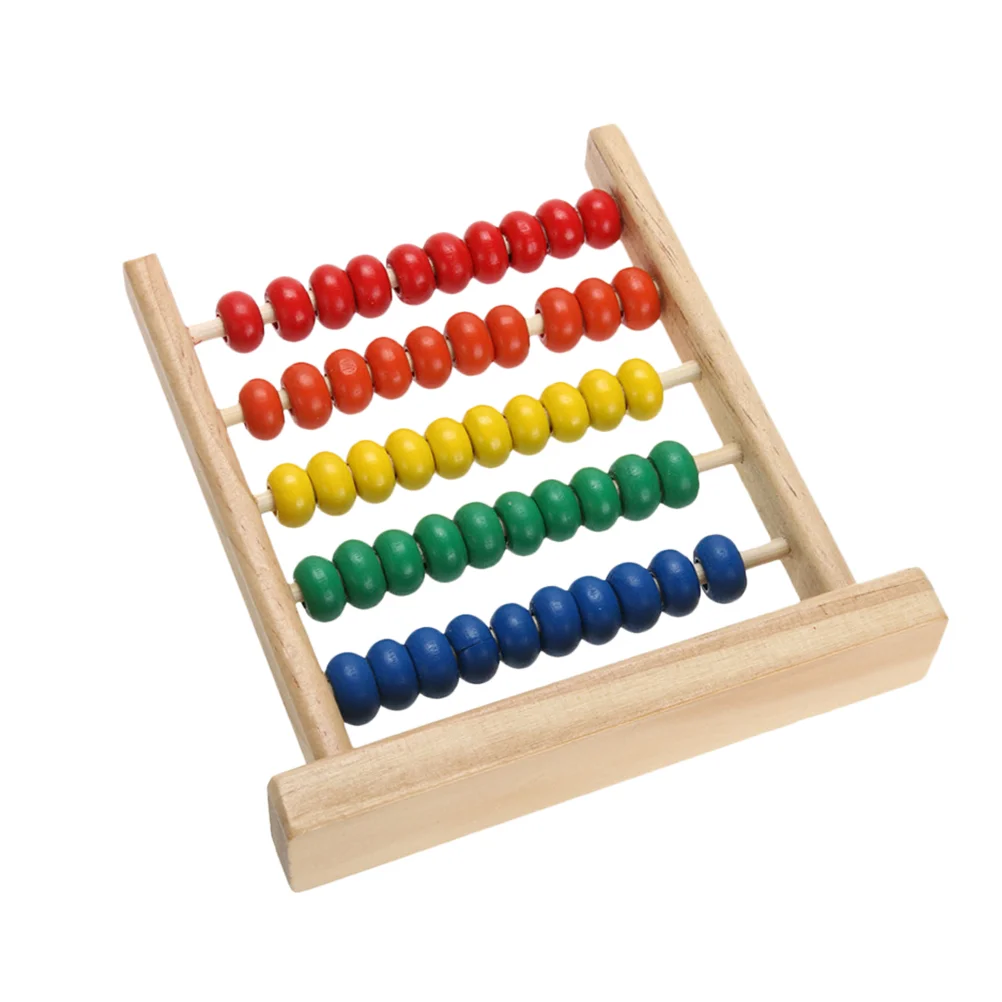 

1PC Bead Counting Frame Early Childhood Educational 5 Rows Small Abacus for Kids Math Learning