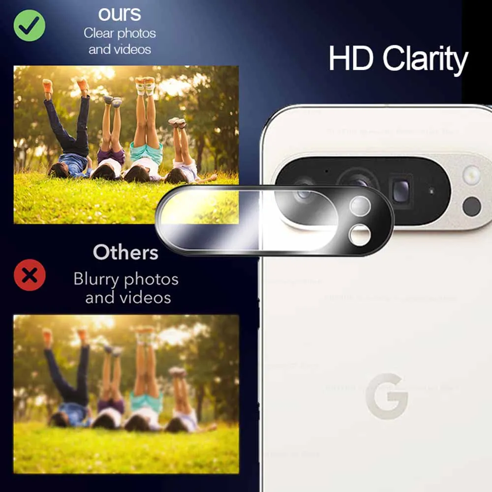 Защитный чехол для камеры из закаленного стекла с 3D изогнутым покрытием Pixel 9 Pro XL