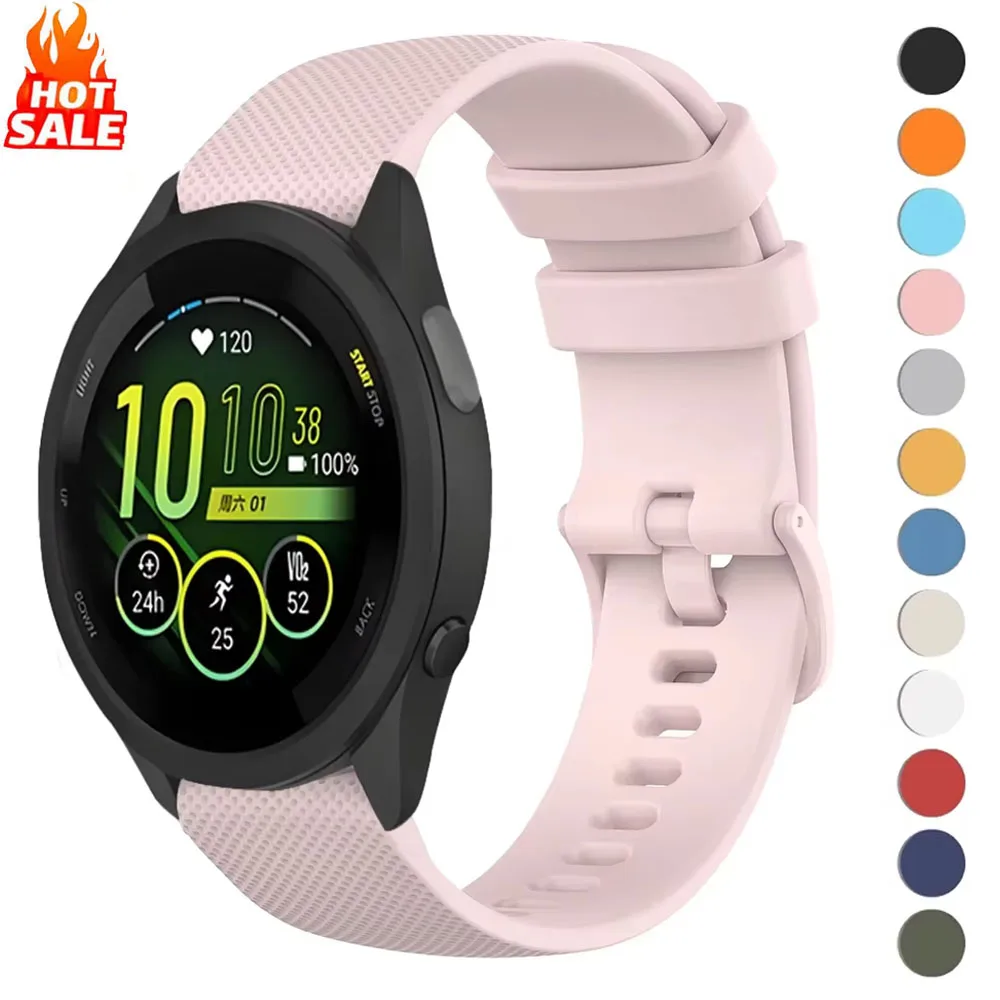 Фото Мягкий силиконовый ремешок 20 мм 22 мм для Garmin Forerunner 570 170 70 265 965 165 55, браслет для Garmin Venu 4/3 Active 6/5 №1
