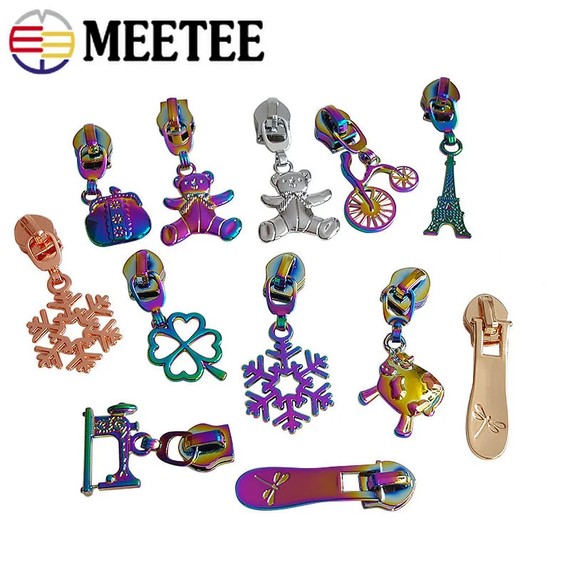 Meetee 5/10 шт. 5 # фотоблесток для нейлоновых застежек-молний ремонтные комплекты