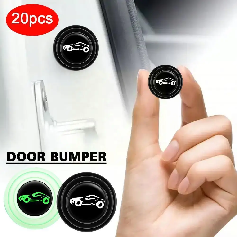 

20pcs Car Door Shock Absorber Silent-Gasket Soundproof Anti-shock Door Edge Guard/Pad Sticker Silicone U9B4