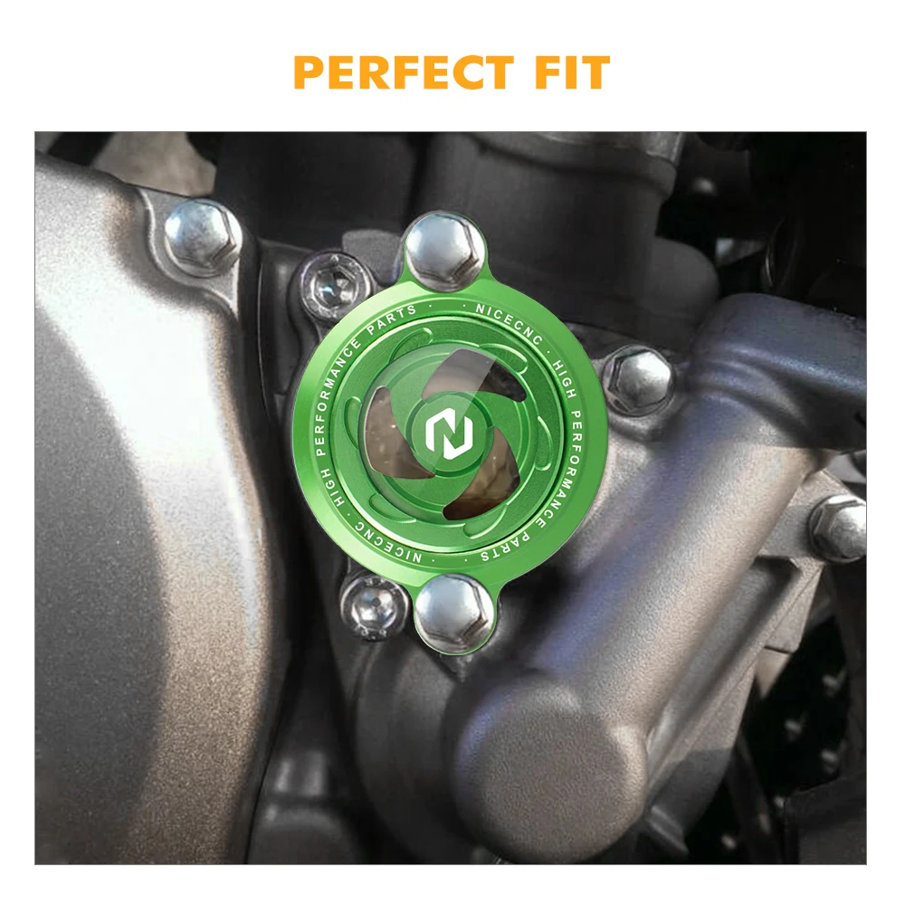 Для KAWASAKI KX250F KXF250 KX 250F KXF 250 F 2005-2020 Крышка кожуха фильтра масла двигателя мотокросса Алюминиевые аксессуары 2019 2018 2017 на.